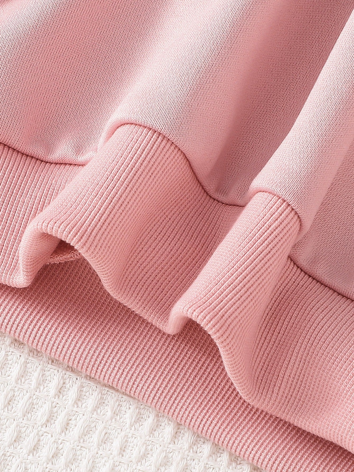 Girl's Pink and Brown Bow Decorated Sweatshirt and Leggings Outfit Set