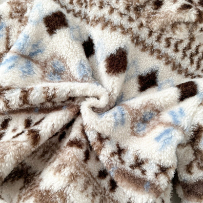 Girls Warm Thick Outerwear Fleece Hooded Coat with Cute Two Pockets At the Front