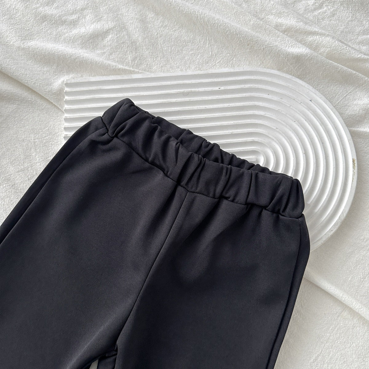 Girls Navy Blue Knit Cardigan and Flared Pants Fashion 2-Piece Set for 2T-8 Years