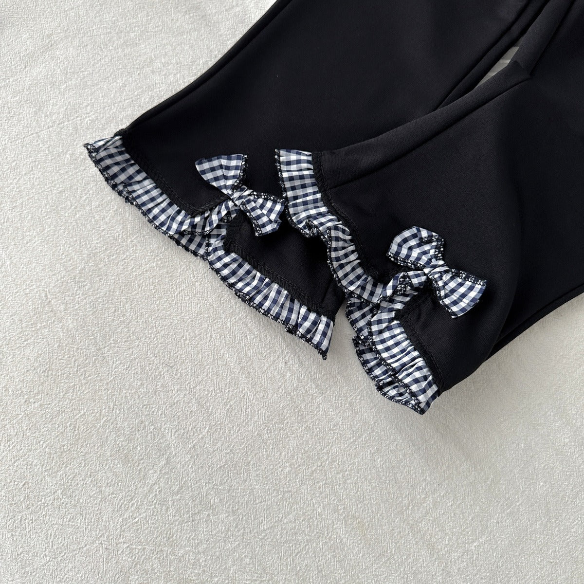 Girls Navy Blue Knit Cardigan and Flared Pants Fashion 2-Piece Set for 2T-8 Years