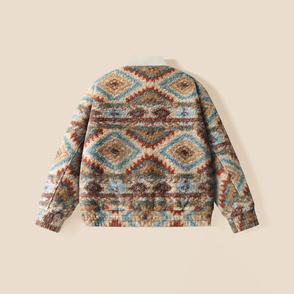 Boys Quilted Sherpa Pullover Fashion and Warm Jacket