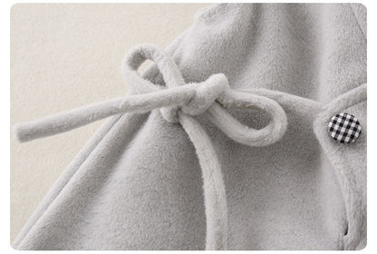 Baby Boy 2-Piece Set Hooded Quilted Top & Pants Outfit with Stripe & Cartoon Print