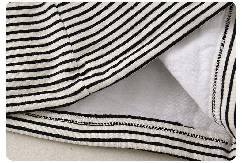 Baby Boy 2-Piece Set Hooded Quilted Top & Pants Outfit with Stripe & Cartoon Print