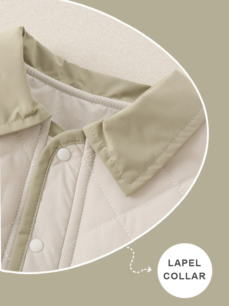 Baby Boys' 3-Piece Set Quilted Bear Print Jacket and Long Sleeve Shirt & Pants